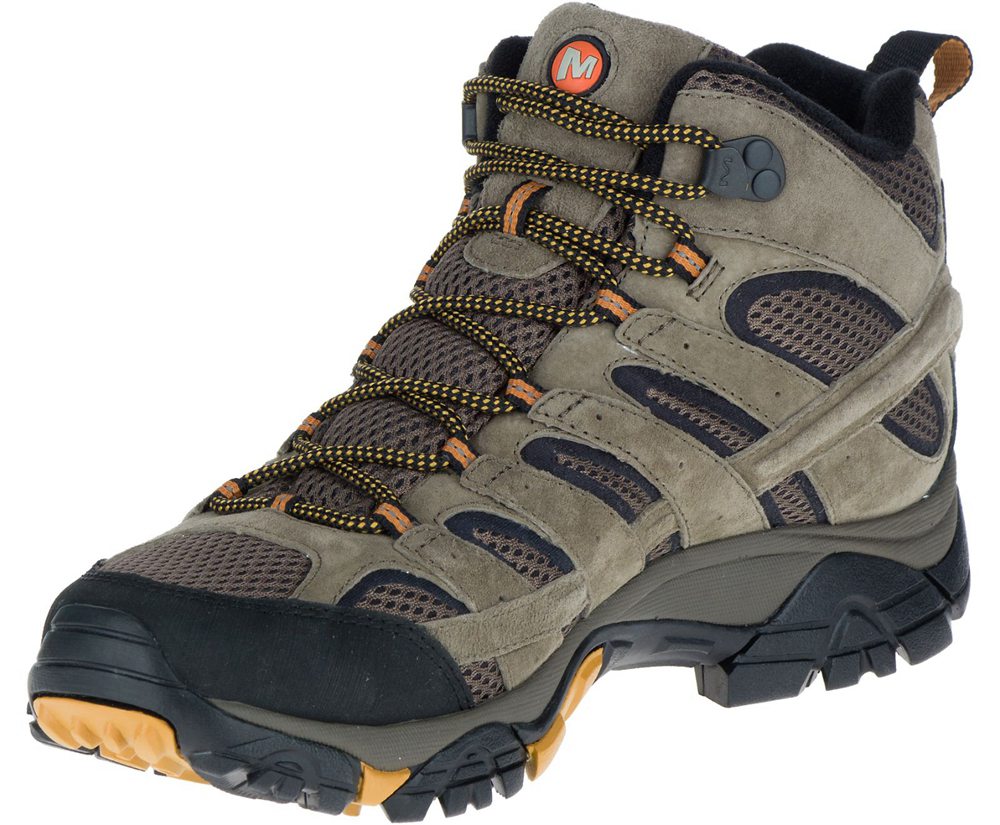 Merrell Vandrestøvler Herre - Moab 2 Mid Ventilator Wide Width - Olivengrøn - IZN087295